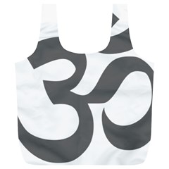 Hindu Om Symbol (dark Gray)  Full Print Recycle Bags (l)  by abbeyz71