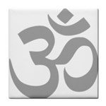 Hindu Om Symbol (Light Gray) Tile Coasters