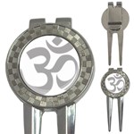 Hindu Om Symbol (Light Gray) 3-in-1 Golf Divots