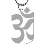 Hindu Om Symbol (Light Gray) Dog Tag (Two Sides)