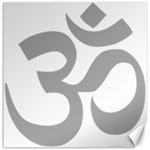 Hindu Om Symbol (Light Gray) Canvas 20  x 20  