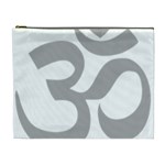 Hindu Om Symbol (Light Gray) Cosmetic Bag (XL)