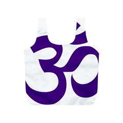 Hindu Om Symbol (purple) Full Print Recycle Bags (s)  by abbeyz71