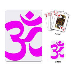 Hindu Om Symbol (magenta) Playing Card