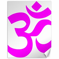 Hindu Om Symbol (magenta) Canvas 18  X 24  
