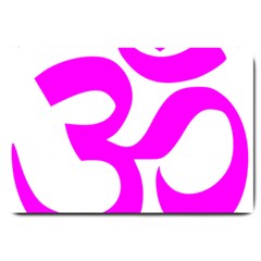 Hindu Om Symbol (magenta) Large Doormat 