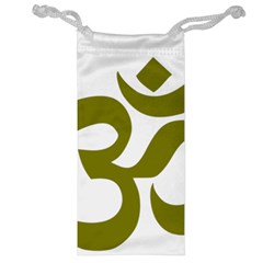 Hindi Om Symbol (olive) Jewelry Bag