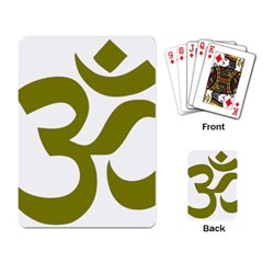 Hindi Om Symbol (olive) Playing Card