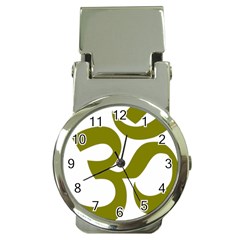 Hindi Om Symbol (olive) Money Clip Watches