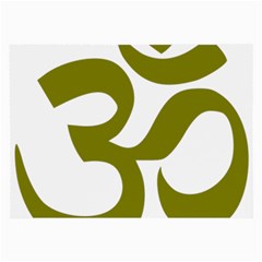 Hindi Om Symbol (olive) Large Glasses Cloth
