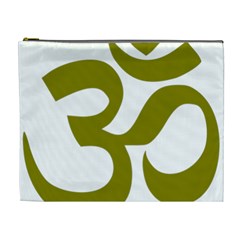 Hindi Om Symbol (olive) Cosmetic Bag (xl)