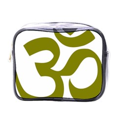 Hindi Om Symbol (olive) Mini Toiletries Bags