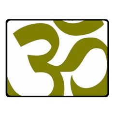 Hindi Om Symbol (olive) Fleece Blanket (small)
