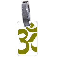 Hindi Om Symbol (olive) Luggage Tags (two Sides)