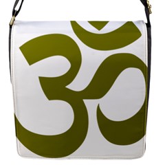 Hindi Om Symbol (olive) Flap Messenger Bag (s)