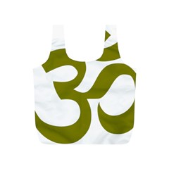 Hindi Om Symbol (olive) Full Print Recycle Bags (s) 