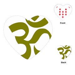 Hindu Om Symbol (olive) Playing Cards (heart) 