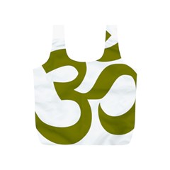 Hindu Om Symbol (olive) Full Print Recycle Bags (s) 