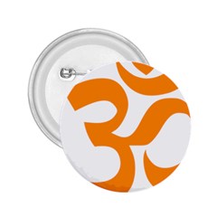 Hindu Om Symbol (orange) 2 25  Buttons