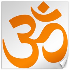Hindu Om Symbol (orange) Canvas 12  X 12  