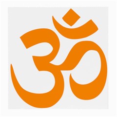 Hindu Om Symbol (orange) Medium Glasses Cloth (2-side)