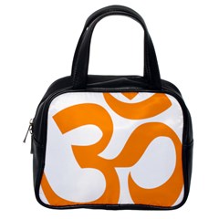 Hindu Om Symbol (orange) Classic Handbags (one Side)