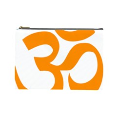 Hindu Om Symbol (orange) Cosmetic Bag (large) 