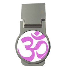 Hindu Om Symbol (bright Purple) Money Clips (round)  by abbeyz71