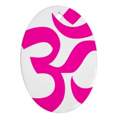 Hindu Om Symbol (pink) Ornament (oval) by abbeyz71
