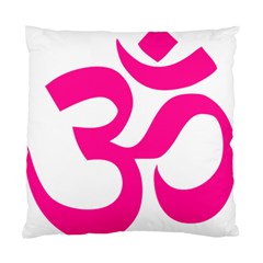 Hindu Om Symbol (deep Pink) Standard Cushion Case (one Side) by abbeyz71