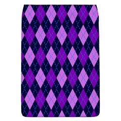 Static Argyle Pattern Blue Purple Flap Covers (l)  by Nexatart