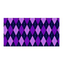 Static Argyle Pattern Blue Purple Satin Wrap by Nexatart
