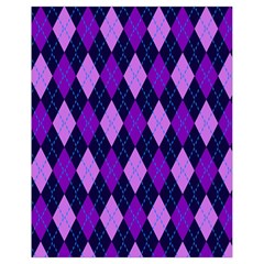 Static Argyle Pattern Blue Purple Drawstring Bag (small) by Nexatart