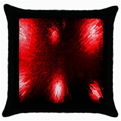 Box Lights Red Plaid Throw Pillow Case (black) by Mariart