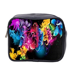Abstract Patterns Lines Colors Flowers Floral Butterfly Mini Toiletries Bag 2-side
