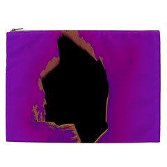 Buffalo Fractal Black Purple Space Cosmetic Bag (xxl) 