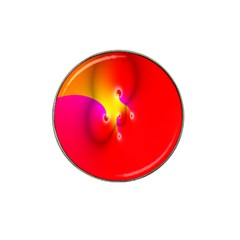 Complex Orange Red Pink Hole Yellow Hat Clip Ball Marker (10 Pack)