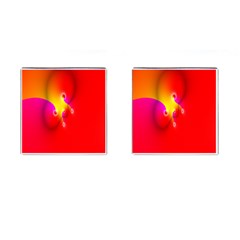 Complex Orange Red Pink Hole Yellow Cufflinks (square) by Mariart