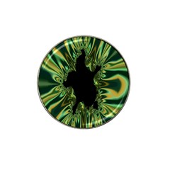Burning Ship Fractal Silver Green Hole Black Hat Clip Ball Marker (4 Pack) by Mariart