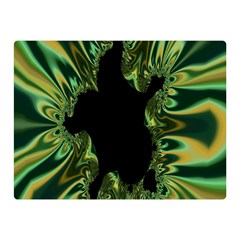Burning Ship Fractal Silver Green Hole Black Double Sided Flano Blanket (mini)  by Mariart