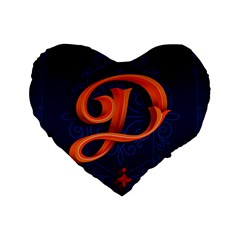 Marquis Love Dope Lettering Blue Red Orange Alphabet P Standard 16  Premium Flano Heart Shape Cushions by Mariart