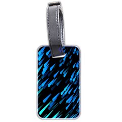 Meteor Rain Water Blue Sky Black Green Luggage Tags (two Sides) by Mariart