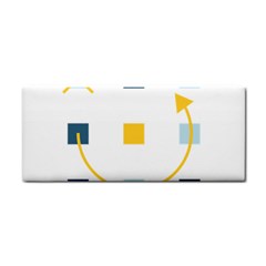 Plaid Arrow Yellow Blue Key Cosmetic Storage Cases by Mariart