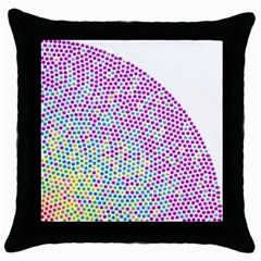 Japanese Name Circle Purple Yellow Green Red Blue Color Rainbow Throw Pillow Case (black)