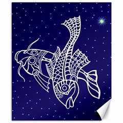 Pisces Zodiac Star Canvas 8  X 10  by Mariart