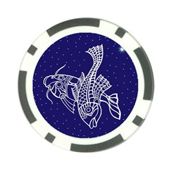 Pisces Zodiac Star Poker Chip Card Guard (10 Pack) by Mariart