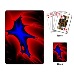Space Red Blue Black Line Light Playing Card