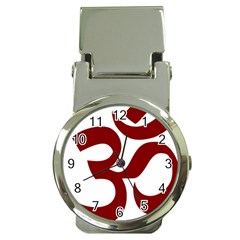 Hindu Om Symbol (dark Red) Money Clip Watches by abbeyz71