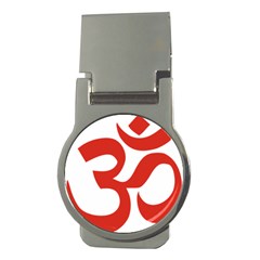 Hindu Om Symbol (red) Money Clips (round)  by abbeyz71