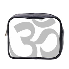 Hindu Om Symbol (gray) Mini Toiletries Bag 2-side by abbeyz71